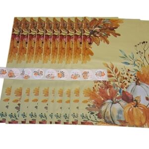 Autumn Polymailers 10"x13" Set of 10 Fall Pumpkins Leaves Matching Stickers (10)